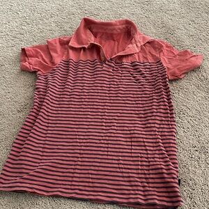 Vineyard Vines Nantucket Red and Navy Striped Polo Shirt